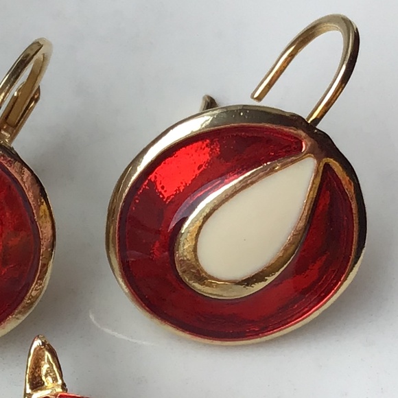 Vintage Cat Pendant & Pierced Earring Set - Picture 10 of 12